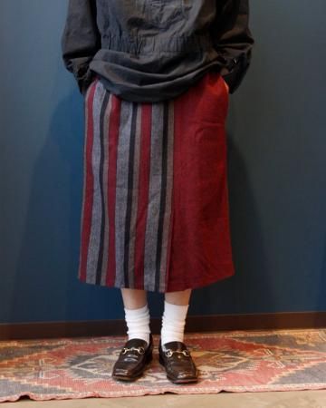 Tweed stripe skirt