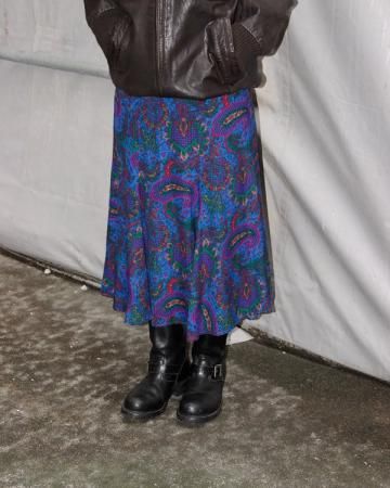 Paisley patterned skirt(made in USA)