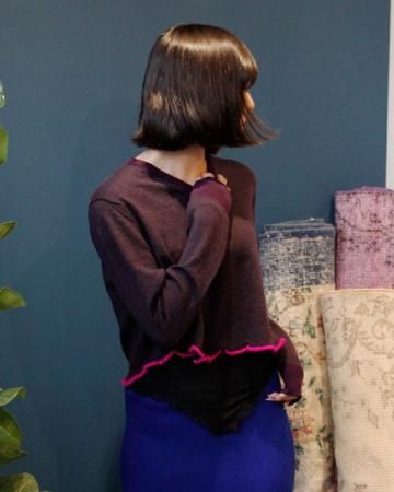 SeEPs remake / embroidery cropped knit