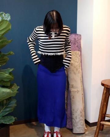 SeEPs remake / embroidery cropped knit