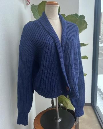 Color nep knit cardigan(made in USA)