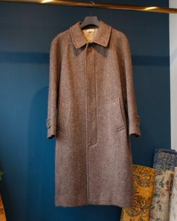 Herringbone long coat