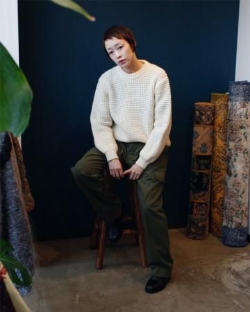 Heavyweight waffle knit