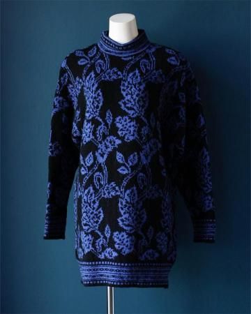 Laura Ashley flower knit dress(made in Scotland)