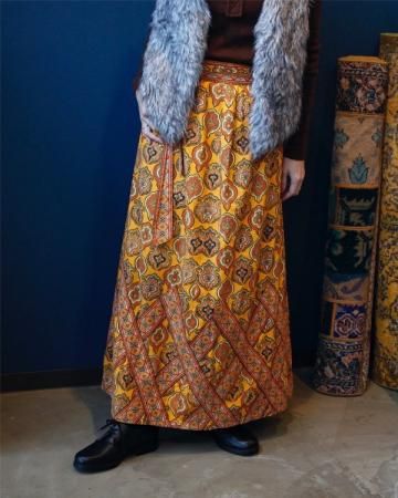 French Provencal Printed wrap skirt(made in France)