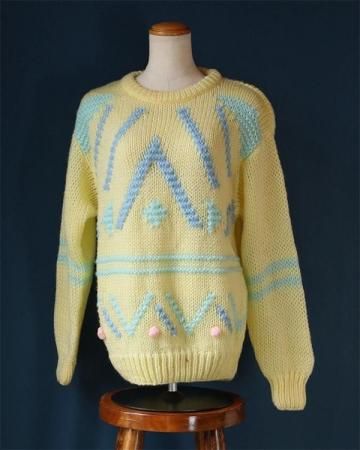 Handmade geometric pattern knit