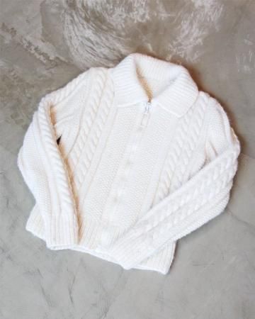 Handmade zip-up cardigan