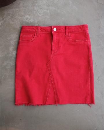 SheEPs remake denim mini skirt