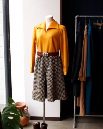 70's Switching wool dress
