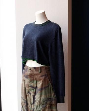 SheEPs remake / embroidery cropped knit