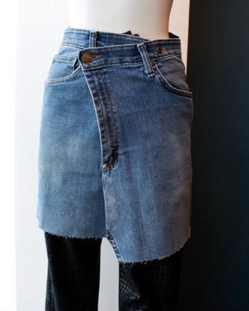 SheEPs remake / stretch denim mini skirt
