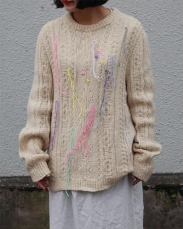 Sheeps Remake / colorful yarn sweater