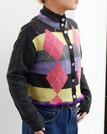 sheEPs Remake / Argyle cropped cardigan