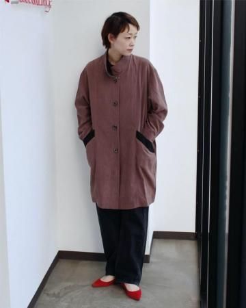 Stand collar light coat