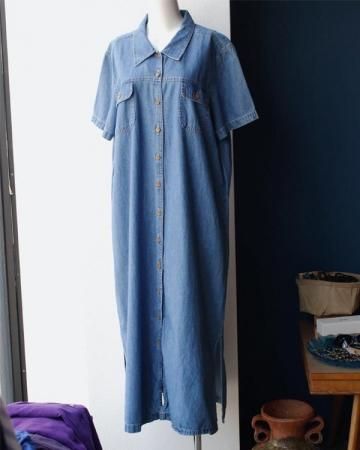 Coconut denim shirt dress(made in Sri Lanka)