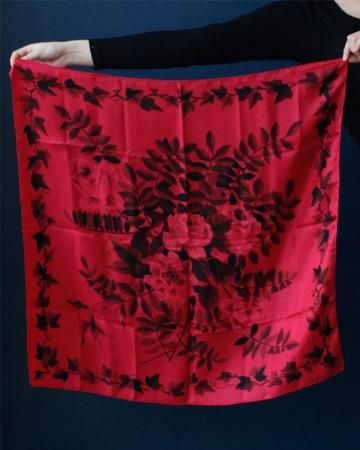 Rose silk scarf