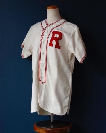 40~50's Felt patch flannel baseball shirt(made in USA)