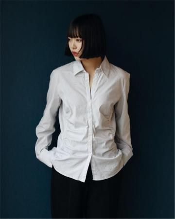 Gather skipper stripe shirt