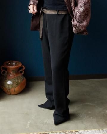 Black wide pants (made in Italy)