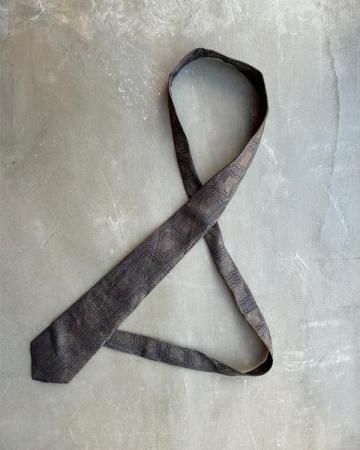 Panel patterned silk tie(made in Japan)