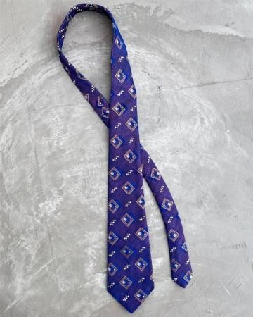 Brown square patterned tie