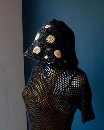 COACH paper flower hat