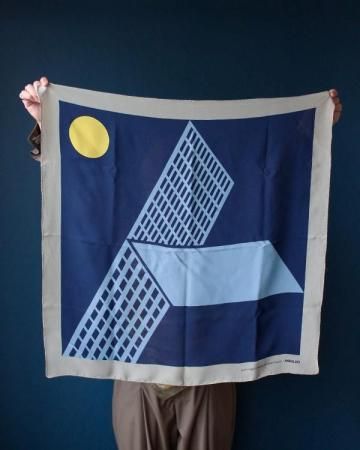 Satellite & moon scarf(made in Italy)