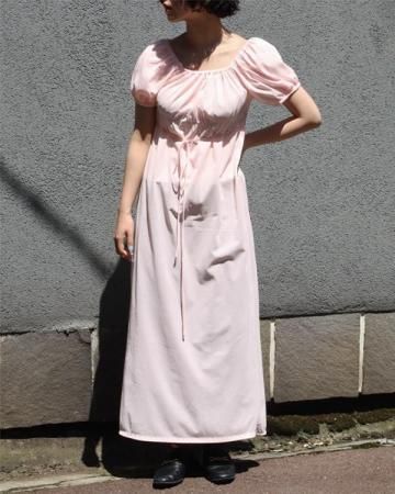 Puff sleeve off shoulder dress(made in USA)