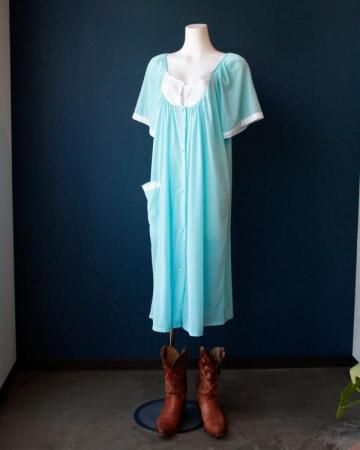 Embroidery slip dress (made in USA)