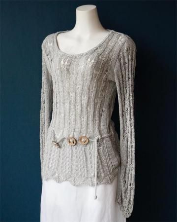 crochet summer knit with belt