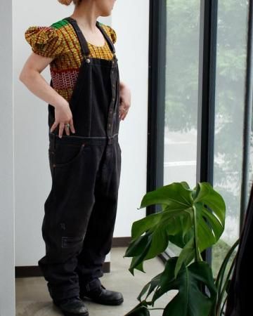 SheEPs Remake / Wrangler overdyed overalls (black) by @omiki