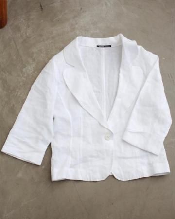 Linen short jacket(made in Italy)