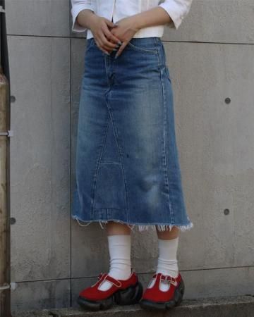 SheEPs Remake / Denim skirt(BIG JOHN)