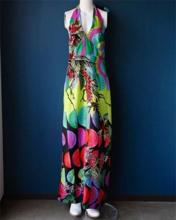 Halterneck botanic dress