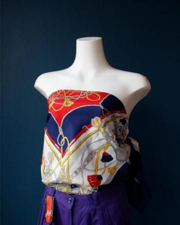 Marine patterned scarf