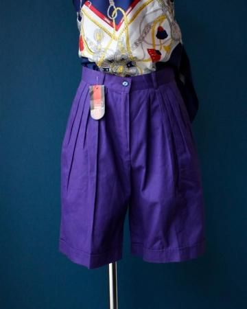 Turn-up short pants(deadstock)