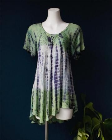 Tie-dye ethnic shirt(made in India)