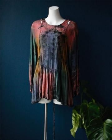 Tie-dye ethnic shirt(made in India)