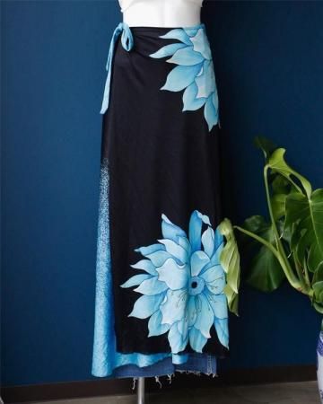 Water flower wrap skirt