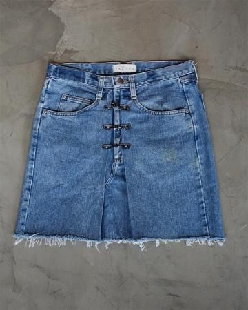 SheEPs Remake / Denim mini skirt(strap)