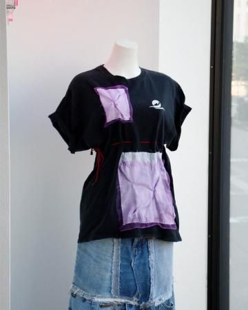SheEPs Remake / Organdy patched tee(purple)