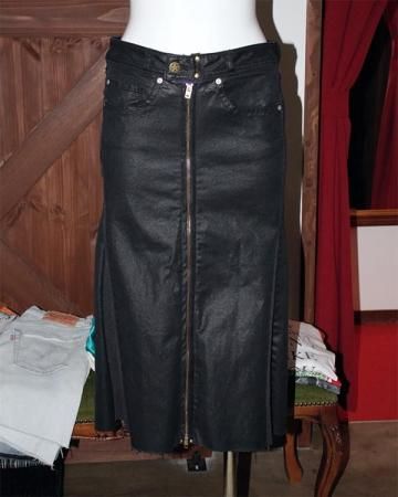 Sheeps Remake / Oil stain zipper opening skirt