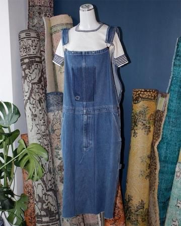 Sheeps Remake / Denim jumper skirt