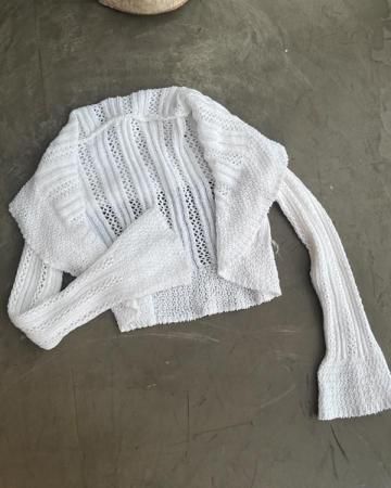 Cropped crochet cardigan(made in Italy)