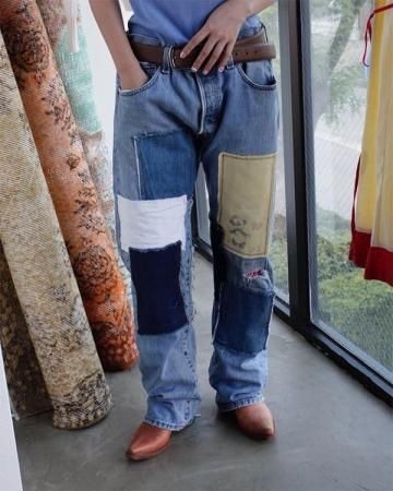 Sheeps Remake / Patchwork denim pants