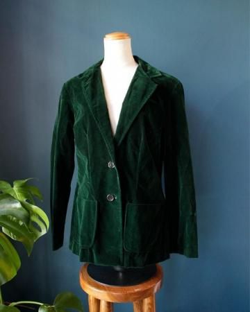 80's velour tailored jacket(made in USA)