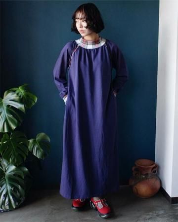 Checkered docking vintage dress