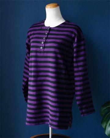 Henry neck border knit tops(made in USA)