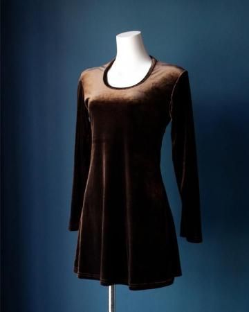 Brown velour dress(made in Italy)