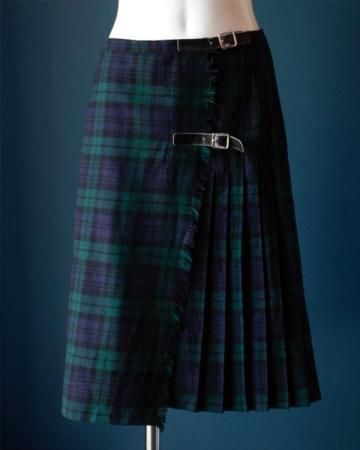 Tartan check wrap skirt(made in UK)
